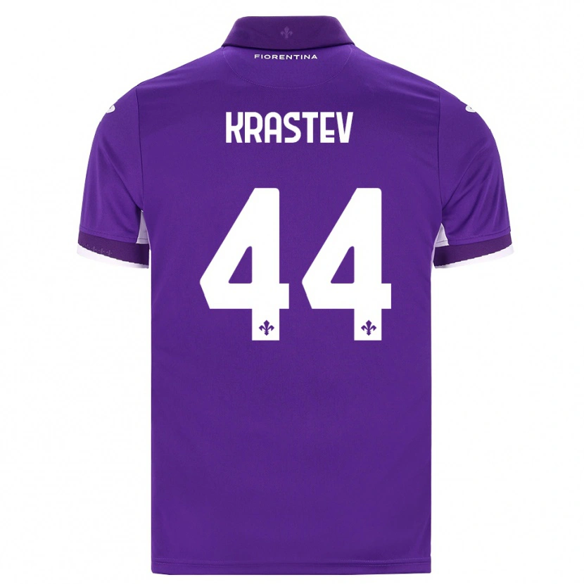 Danxen Homem Camisola Dimo Krastev #44 Roxo Branco Rosa Principal 2026/27 Camisa