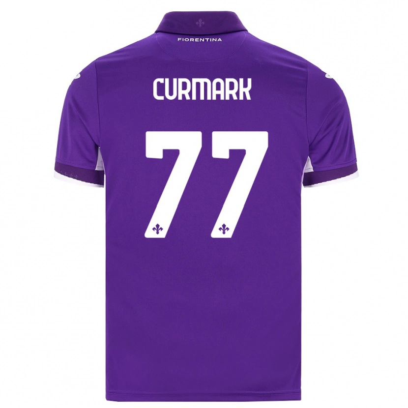 Danxen Homem Camisola Filippa Curmark #77 Roxo Branco Rosa Principal 2026/27 Camisa
