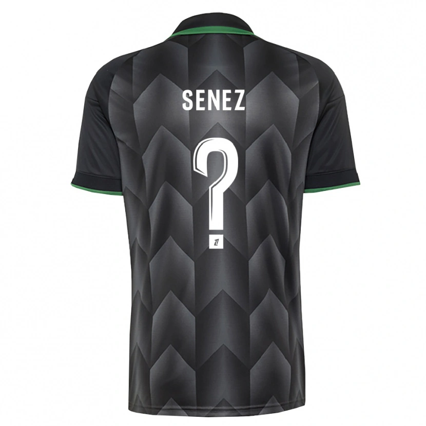 Danxen Homem Camisola Axel Senez #0 Branco Preto Verde Alternativa 2026/27 Camisa