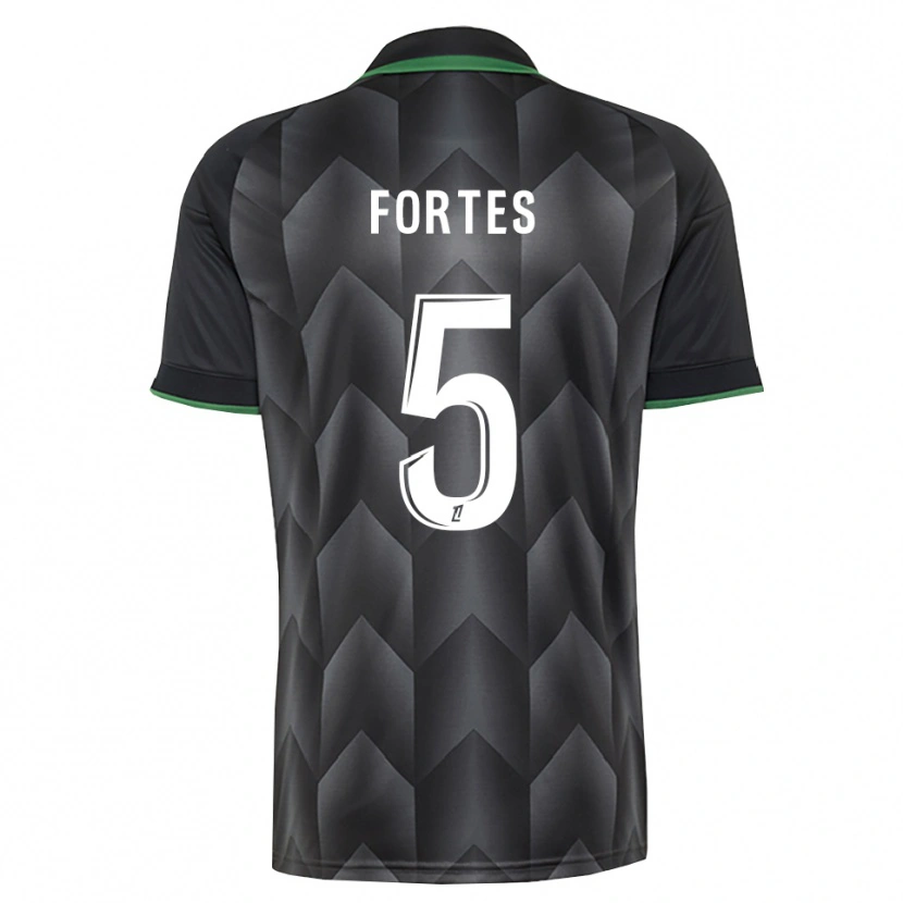 Danxen Homem Camisola Steven Fortes #5 Branco Preto Verde Alternativa 2026/27 Camisa