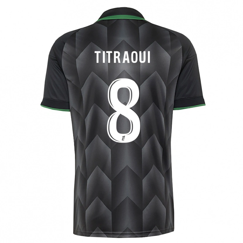 Danxen Homem Camisola Yacine Titraoui #8 Branco Preto Verde Alternativa 2026/27 Camisa