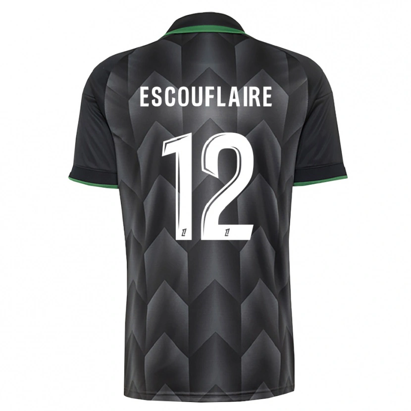 Danxen Homem Camisola Mattéo Escouflaire #12 Branco Preto Verde Alternativa 2026/27 Camisa