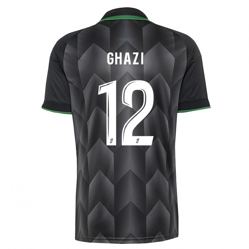 Danxen Homem Camisola Ali Ghazi #12 Branco Preto Verde Alternativa 2026/27 Camisa
