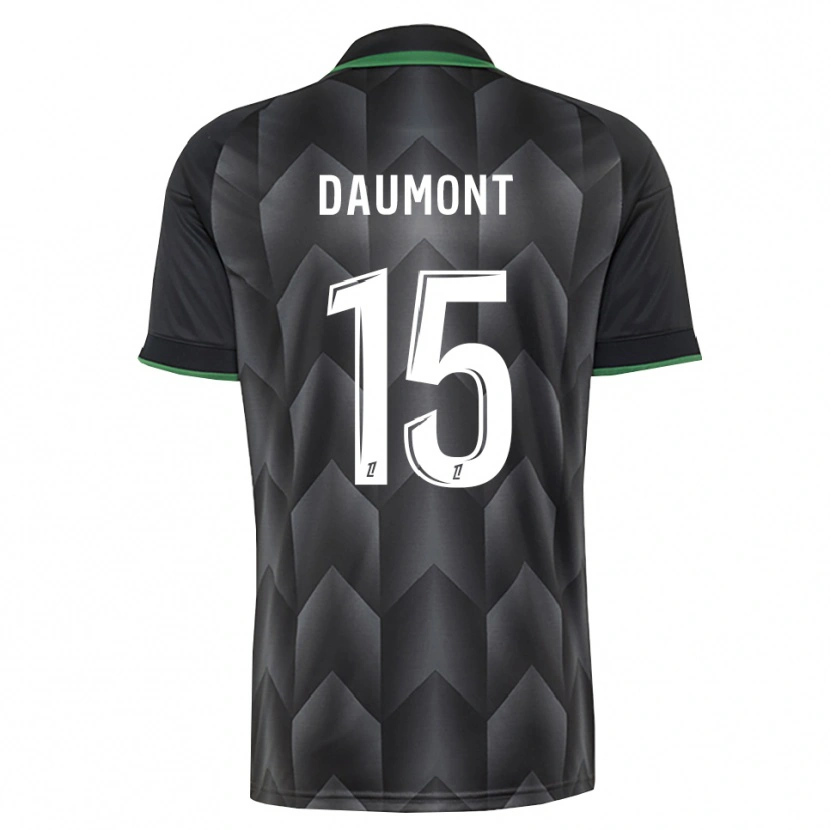 Danxen Homem Camisola Camille Daumont #15 Branco Preto Verde Alternativa 2026/27 Camisa