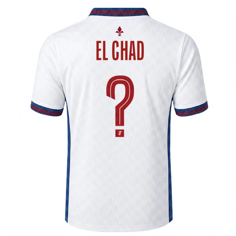 Danxen Homem Camisola Nesryne El Chad #0 Vermelho Branco Azul Alternativa 2026/27 Camisa