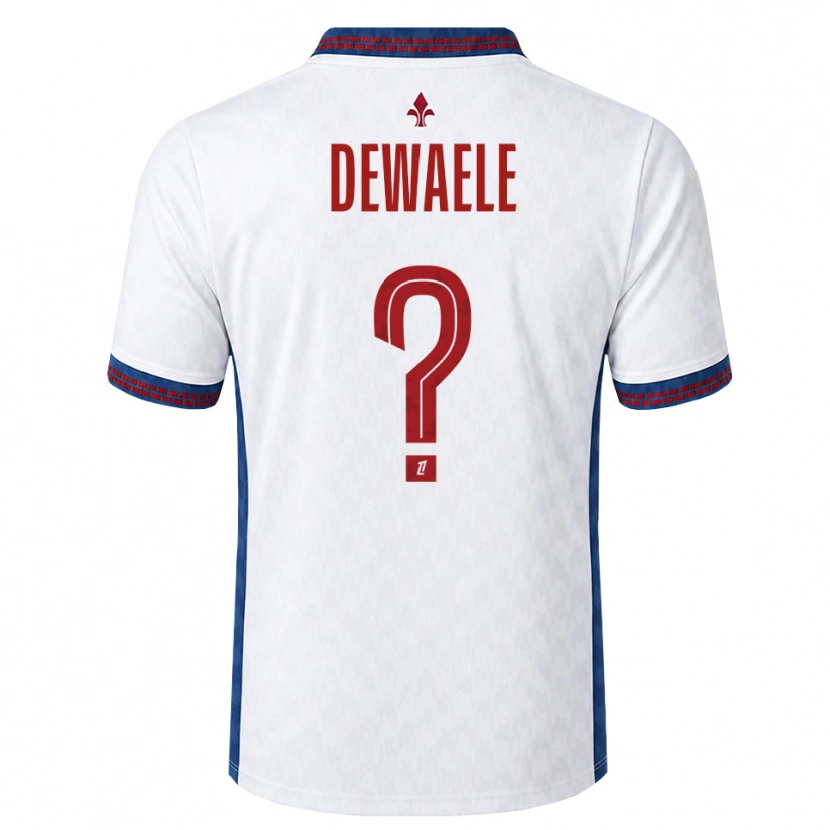 Danxen Homem Camisola Élina Dewaele #0 Vermelho Branco Azul Alternativa 2026/27 Camisa