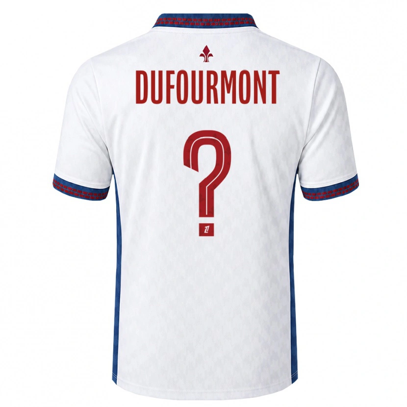 Danxen Homem Camisola Eléa Dufourmont #0 Vermelho Branco Azul Alternativa 2026/27 Camisa