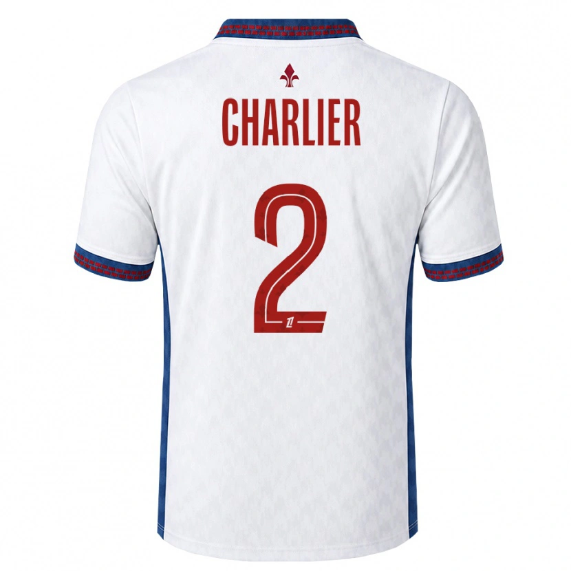 Danxen Homem Camisola Amaury Charlier #2 Vermelho Branco Azul Alternativa 2026/27 Camisa