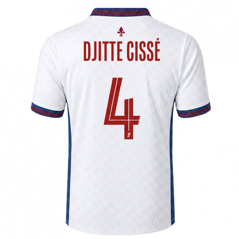Danxen Homem Camisola Babacar Djitte Cissé #4 Vermelho Branco Azul Alternativa 2026/27 Camisa