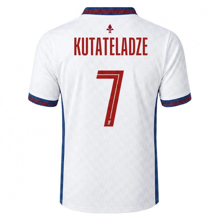 Danxen Homem Camisola Alexandre Kutateladze #7 Vermelho Branco Azul Alternativa 2026/27 Camisa