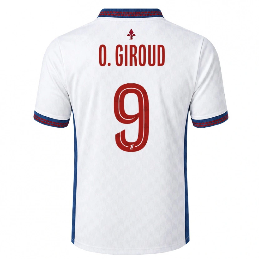 Danxen Homem Camisola Olivier Giroud #9 Vermelho Branco Azul Alternativa 2026/27 Camisa
