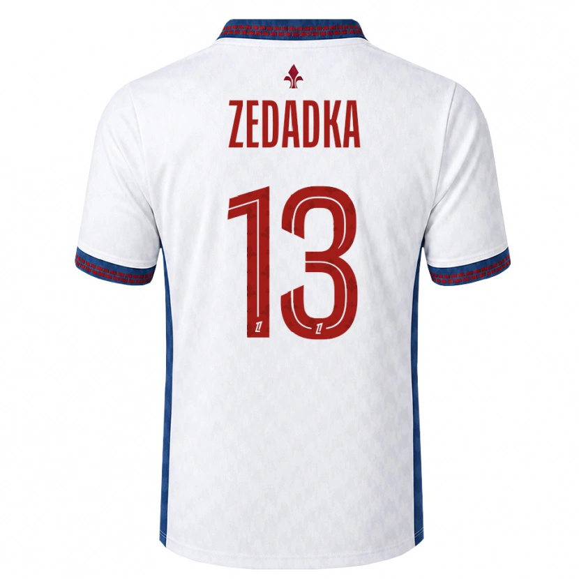 Danxen Homem Camisola Akim Zedadka #13 Vermelho Branco Azul Alternativa 2026/27 Camisa