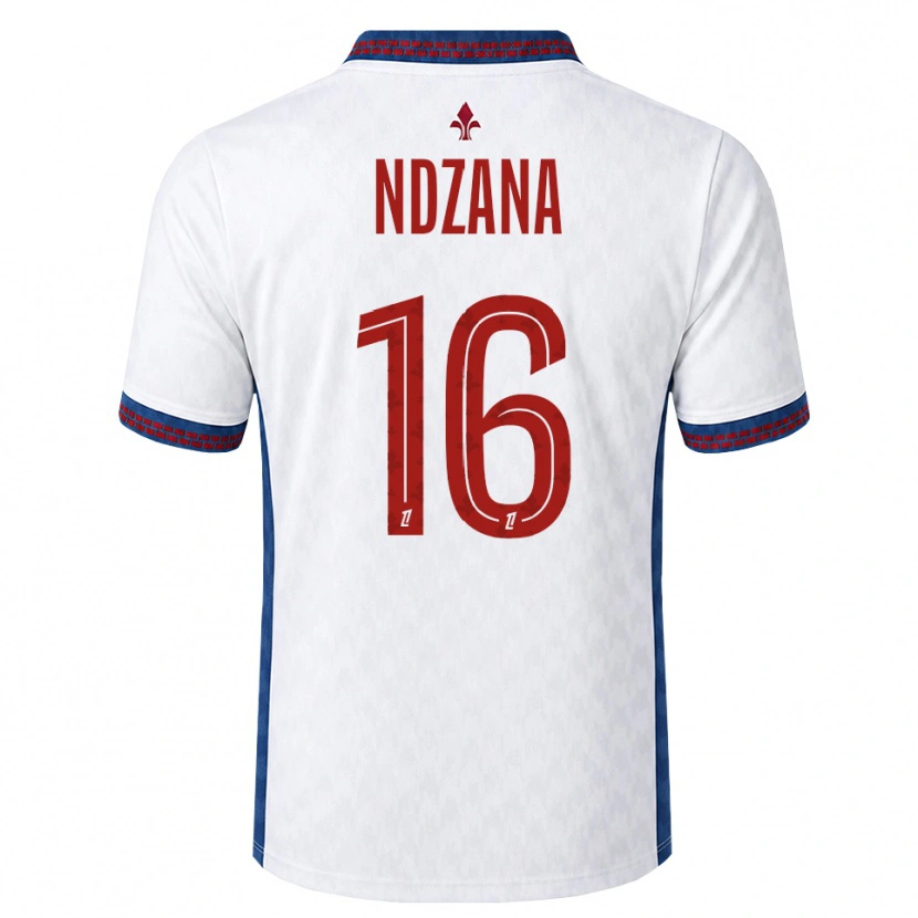 Danxen Homem Camisola Yann Ndzana #16 Vermelho Branco Azul Alternativa 2026/27 Camisa
