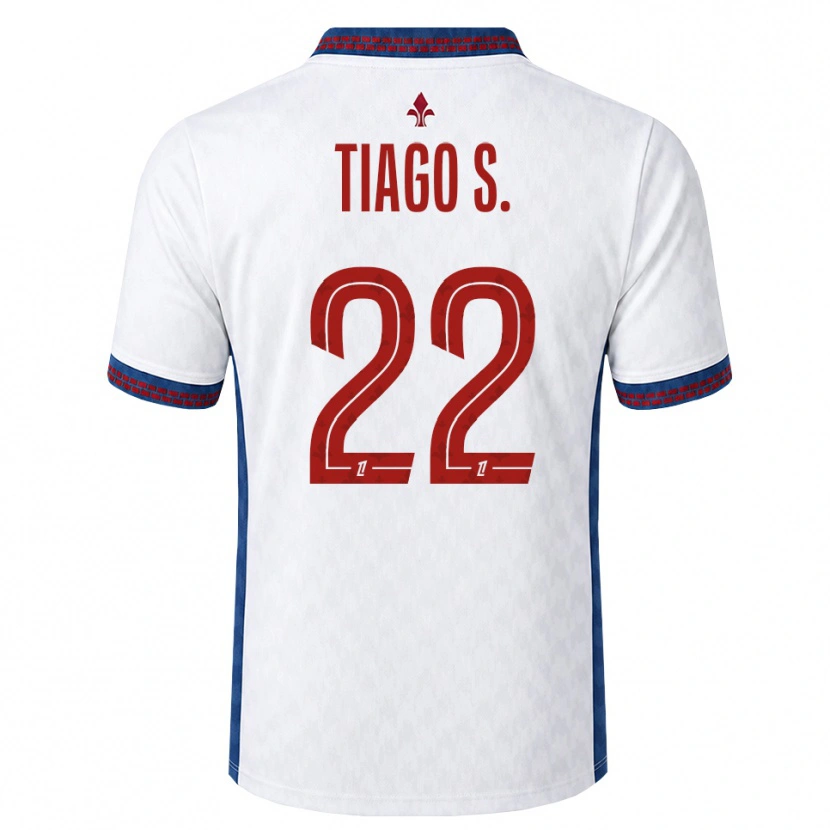 Danxen Homem Camisola Tiago Santos #22 Vermelho Branco Azul Alternativa 2026/27 Camisa