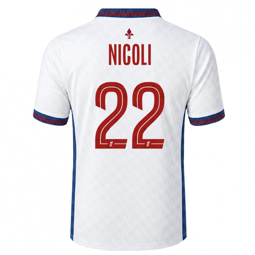 Danxen Homem Camisola Morgane Nicoli #22 Vermelho Branco Azul Alternativa 2026/27 Camisa