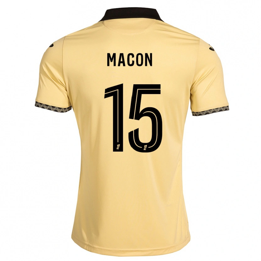 Danxen Homem Camisola Baptiste Macon #15 Branco Navajo Preto Alternativa 2026/27 Camisa
