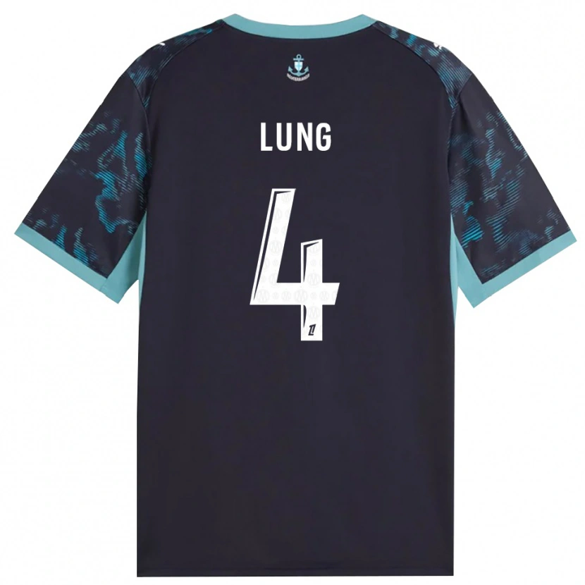 Danxen Homem Camisola Sacha Lung #4 Turquesa Pálida Branco Preto Alternativa 2026/27 Camisa