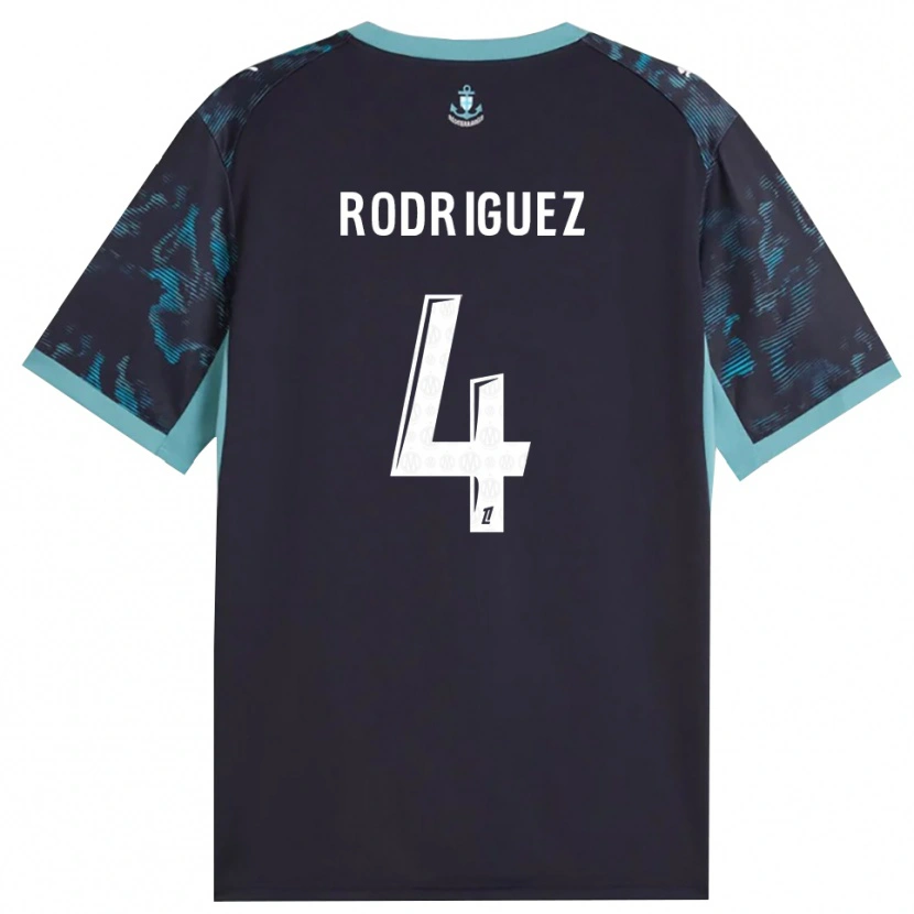 Danxen Homem Camisola Ruben Rodriguez #4 Turquesa Pálida Branco Preto Alternativa 2026/27 Camisa