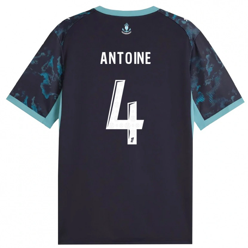 Danxen Homem Camisola Maud Antoine #4 Turquesa Pálida Branco Preto Alternativa 2026/27 Camisa