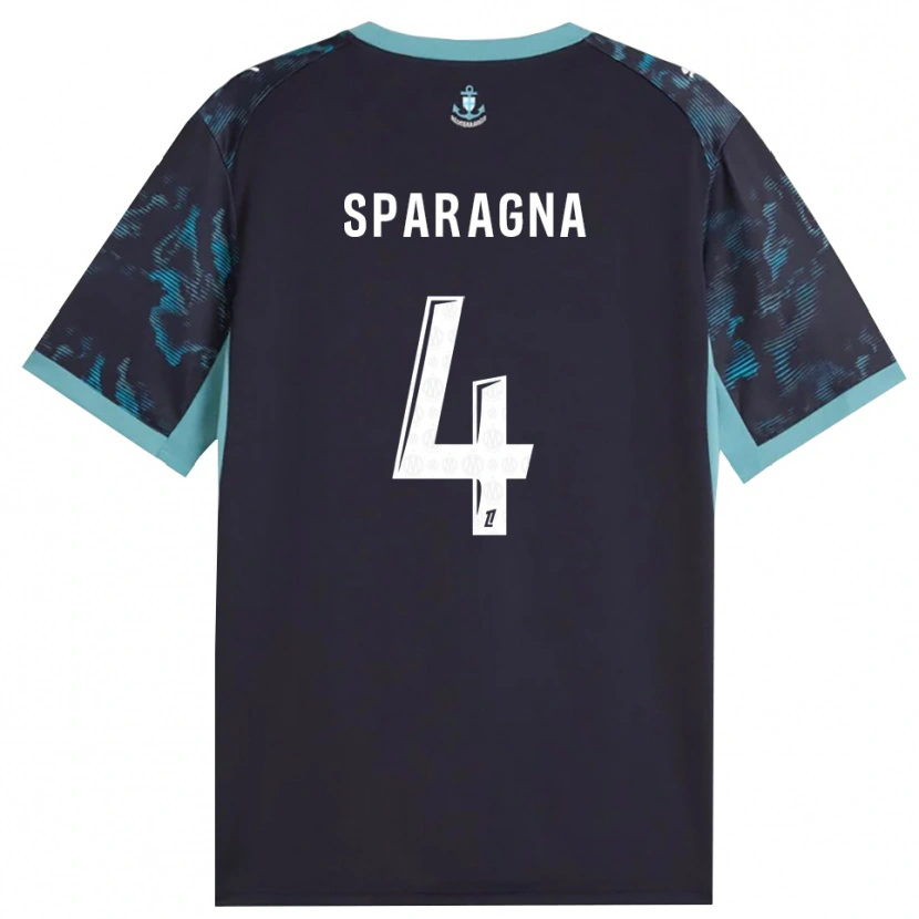 Danxen Homem Camisola Stéphane Sparagna #4 Turquesa Pálida Branco Preto Alternativa 2026/27 Camisa