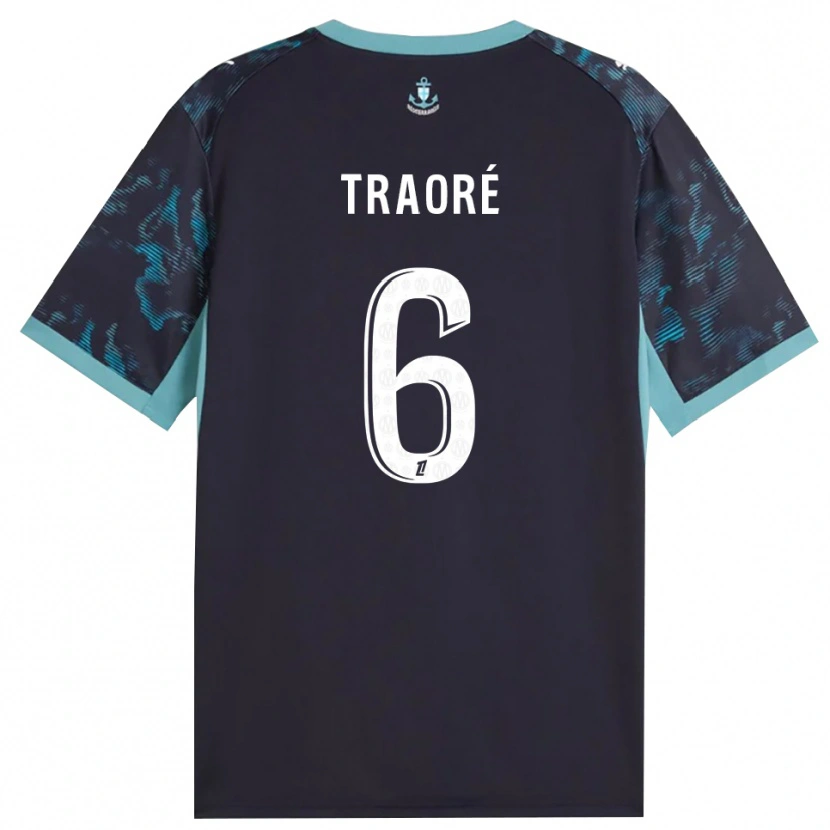 Danxen Homem Camisola Soumaïla Traoré #6 Turquesa Pálida Branco Preto Alternativa 2026/27 Camisa
