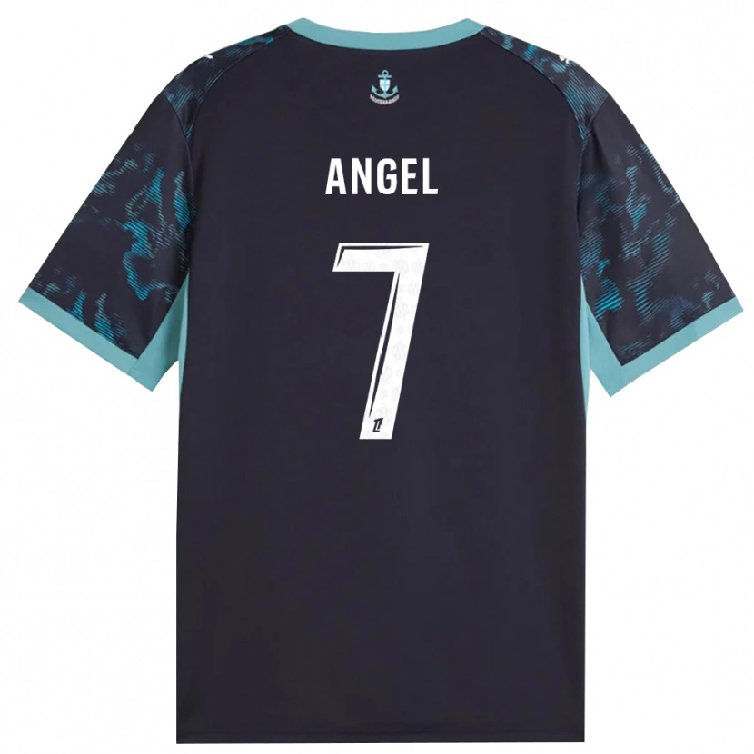 Danxen Homem Camisola Angel Gomes #7 Turquesa Pálida Branco Preto Alternativa 2026/27 Camisa