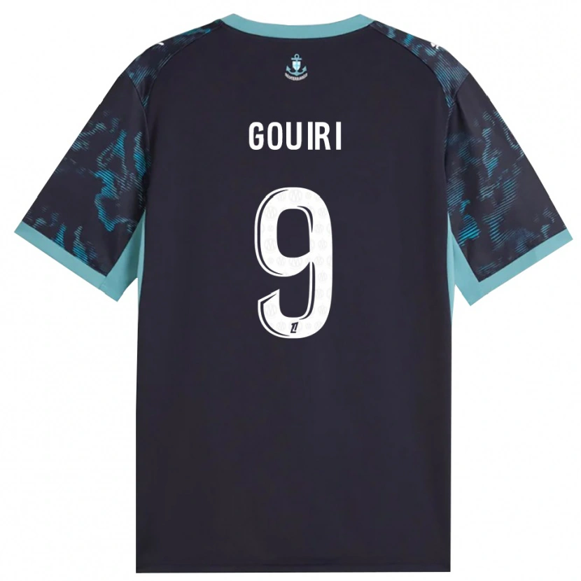 Danxen Homem Camisola Amine Gouiri #9 Turquesa Pálida Branco Preto Alternativa 2026/27 Camisa