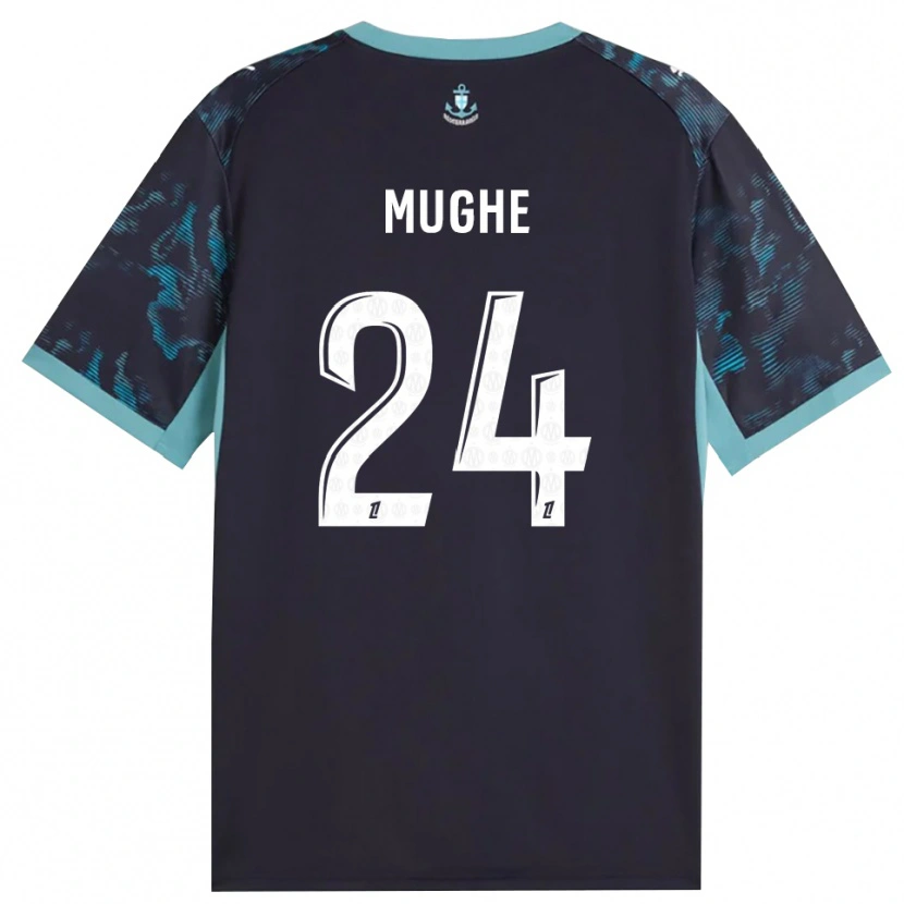 Danxen Homem Camisola François Mughe #24 Turquesa Pálida Branco Preto Alternativa 2026/27 Camisa