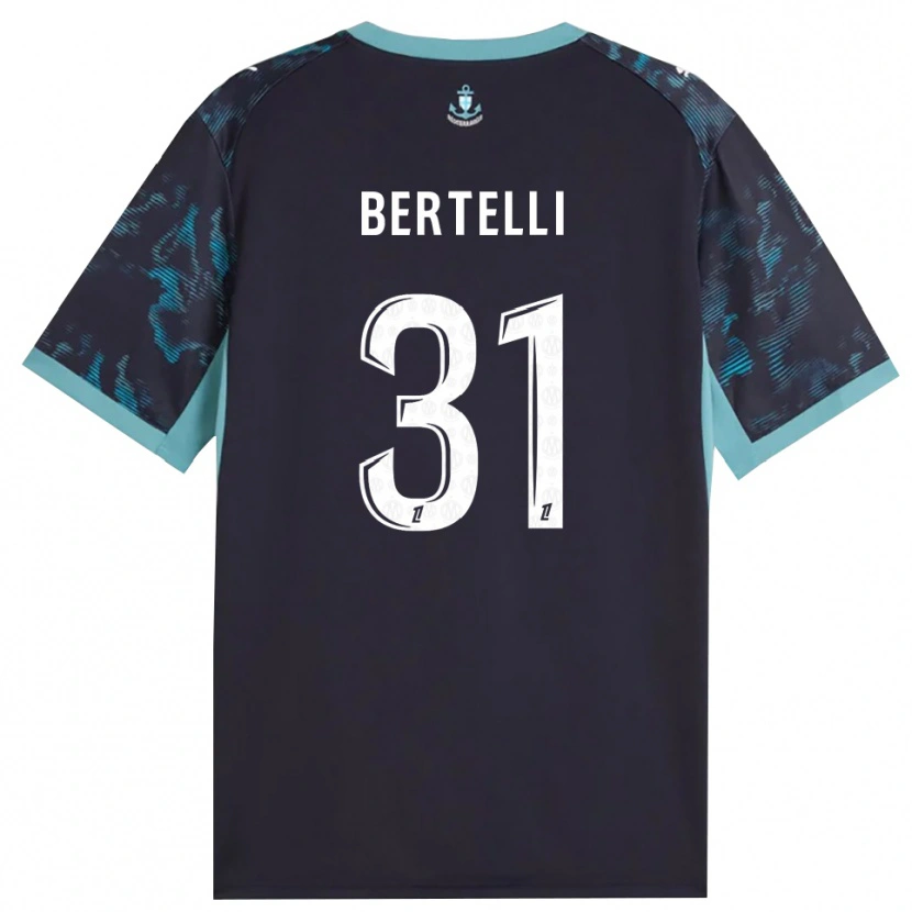 Danxen Homem Camisola Ugo Bertelli #31 Turquesa Pálida Branco Preto Alternativa 2026/27 Camisa