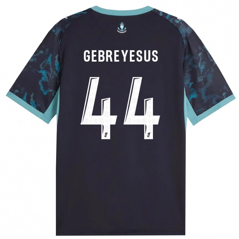 Danxen Homem Camisola Esey Gebreyesus #44 Turquesa Pálida Branco Preto Alternativa 2026/27 Camisa