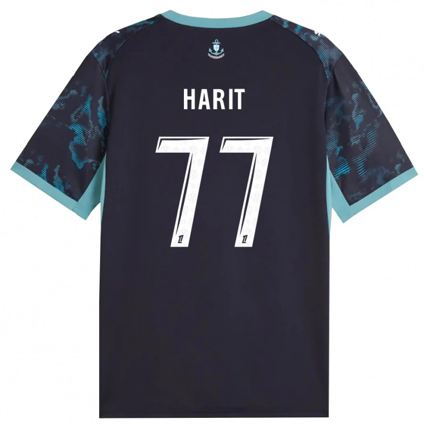 Danxen Homem Camisola Amine Harit #77 Turquesa Pálida Branco Preto Alternativa 2026/27 Camisa