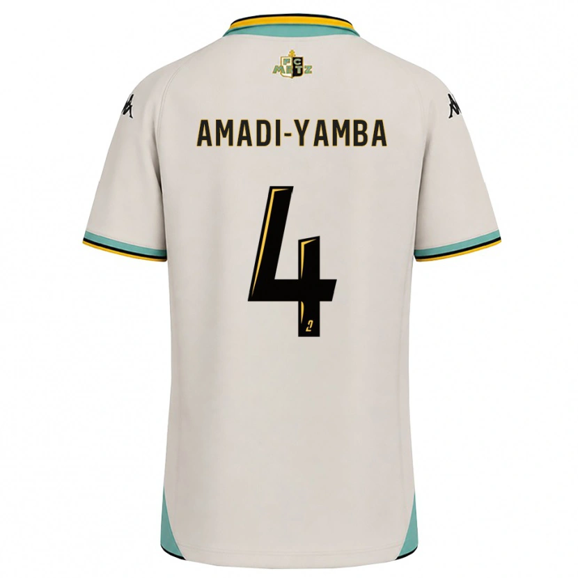 Danxen Homem Camisola Nelson Amadi-Yamba #4 Branco Floral Preto Alternativa 2026/27 Camisa