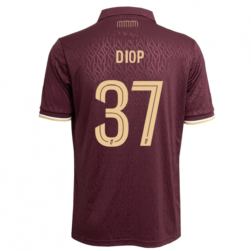 Danxen Homem Camisola Edan Diop #37 Marrom Areia De Castanha Alternativa 2026/27 Camisa