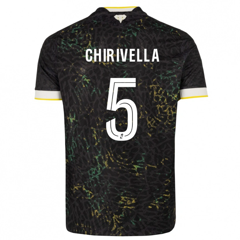 Danxen Homem Camisola Pedro Chirivella #5 Preto Branco Amarelo Alternativa 2026/27 Camisa