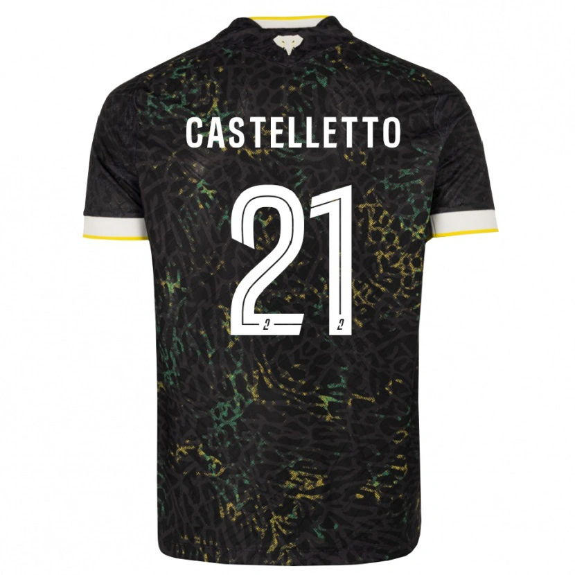 Danxen Homem Camisola Jean-Charles Castelletto #21 Preto Branco Amarelo Alternativa 2026/27 Camisa