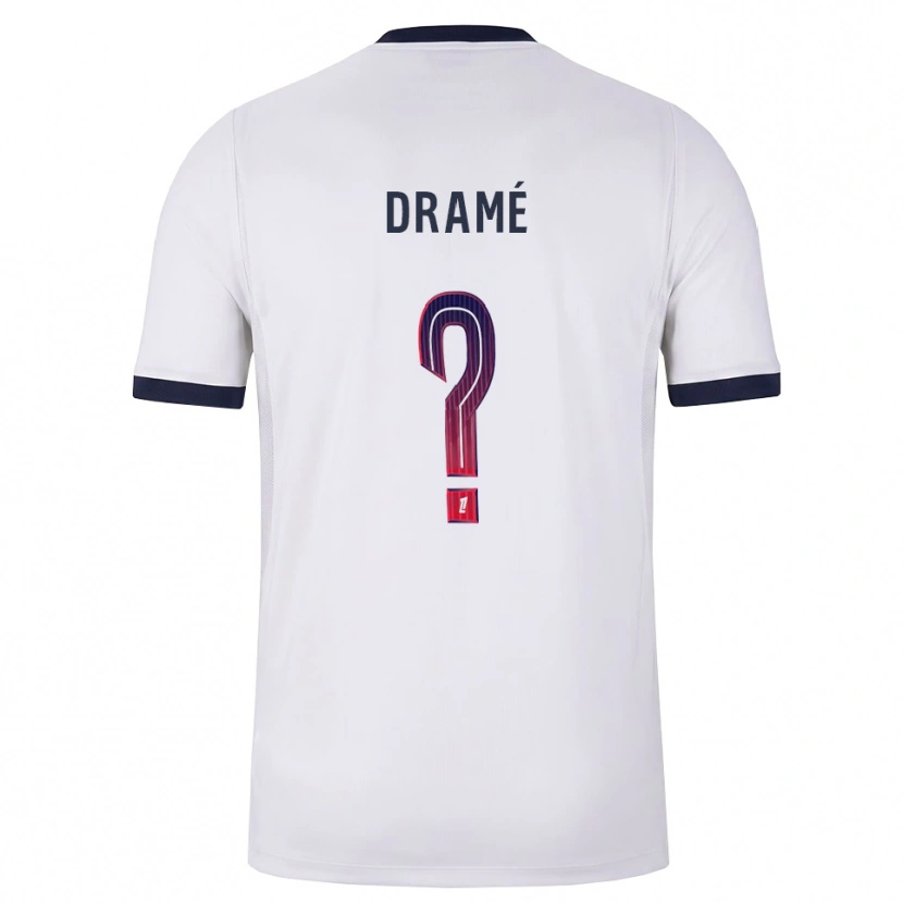 Danxen Homem Camisola Bakoutoubo Dramé #0 Branco Preto Vermelho Alternativa 2026/27 Camisa