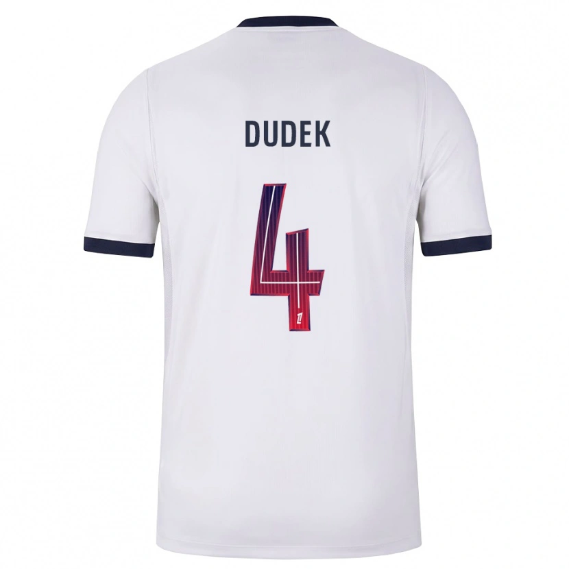 Danxen Homem Camisola Paulina Dudek #4 Branco Preto Vermelho Alternativa 2026/27 Camisa