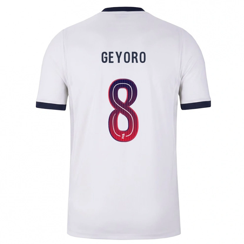 Danxen Homem Camisola Grace Geyoro #8 Branco Preto Vermelho Alternativa 2026/27 Camisa