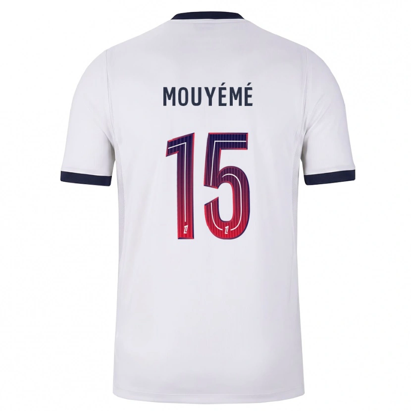 Danxen Homem Camisola Théo Mouyémé #15 Branco Preto Vermelho Alternativa 2026/27 Camisa