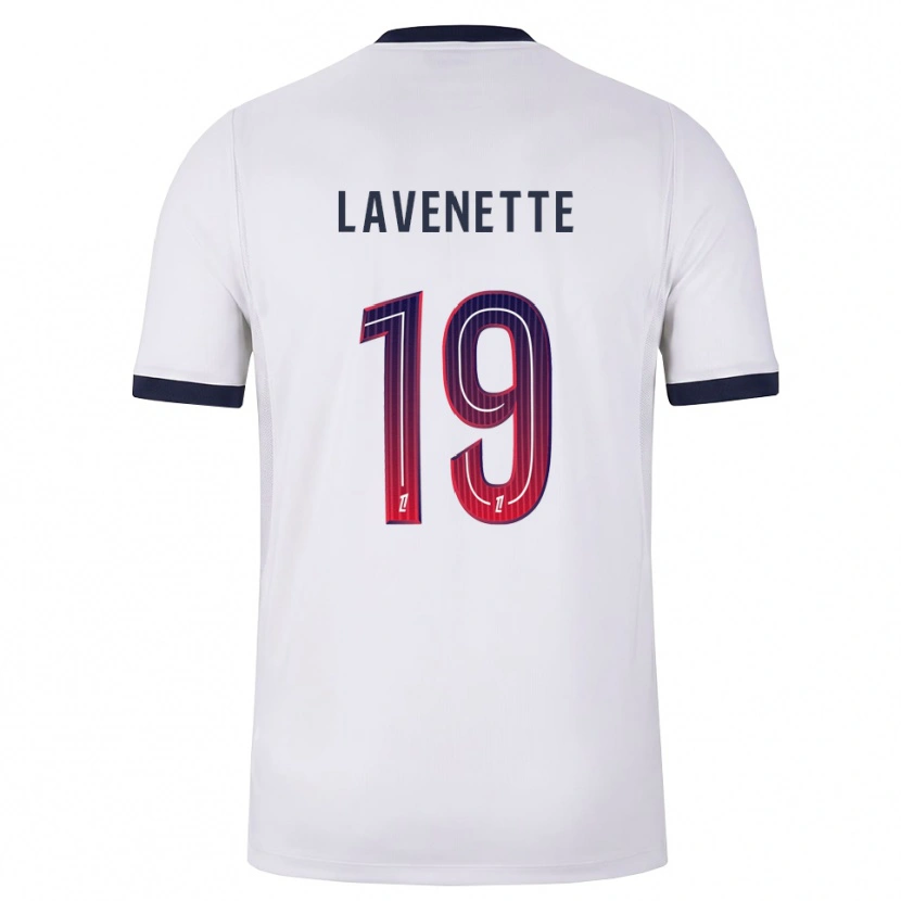Danxen Homem Camisola Mathias Lavenette #19 Branco Preto Vermelho Alternativa 2026/27 Camisa