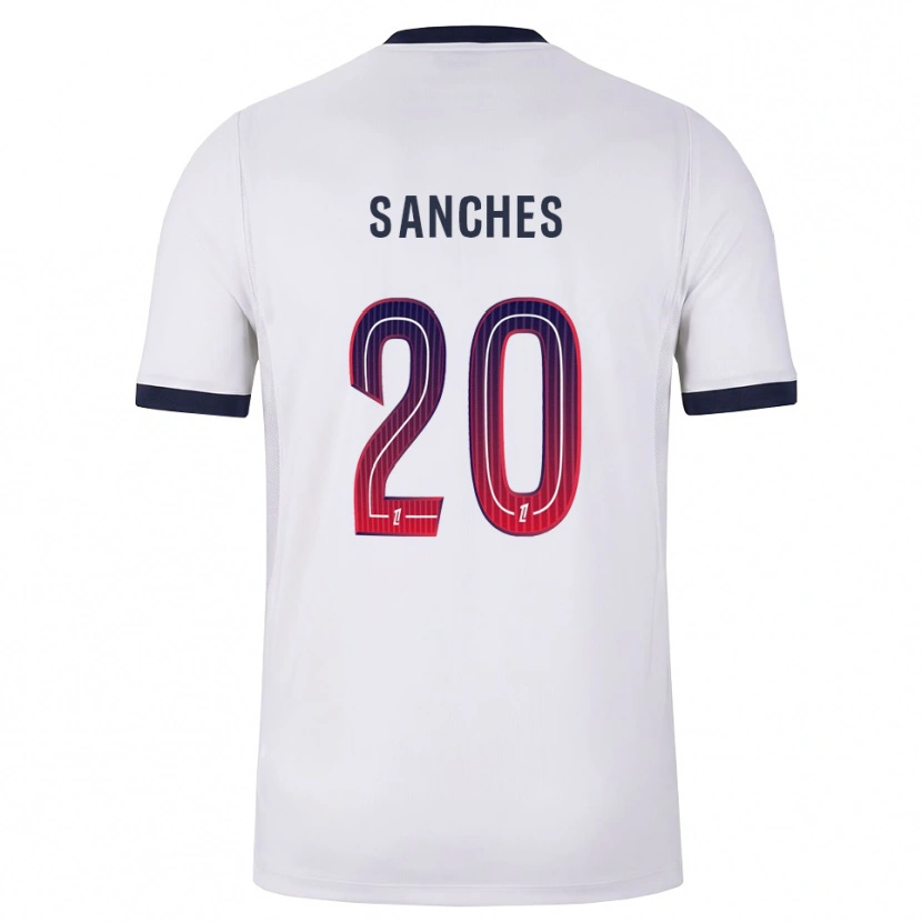 Danxen Homem Camisola Cédric Sanches #20 Branco Preto Vermelho Alternativa 2026/27 Camisa