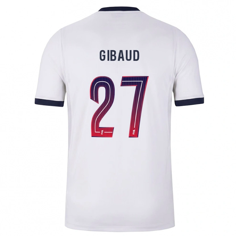 Danxen Homem Camisola Pierre Gibaud #27 Branco Preto Vermelho Alternativa 2026/27 Camisa