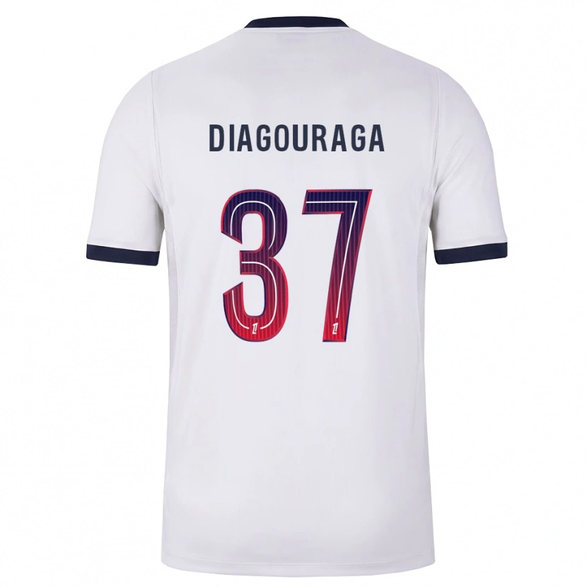 Danxen Homem Camisola Toumani Diagouraga #37 Branco Preto Vermelho Alternativa 2026/27 Camisa