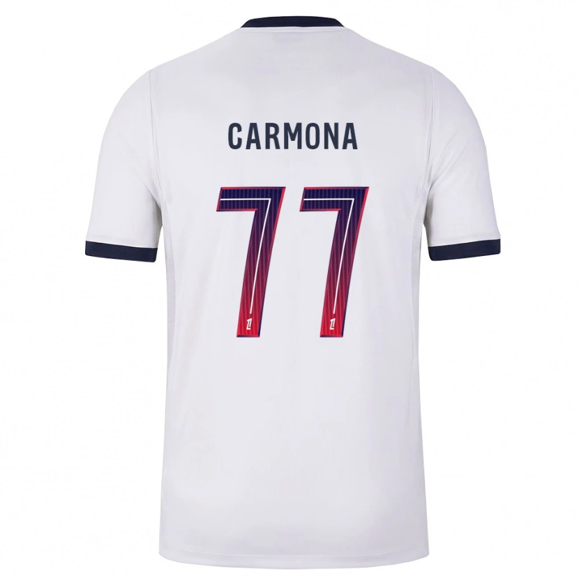 Danxen Homem Camisola Olga Carmona #77 Branco Preto Vermelho Alternativa 2026/27 Camisa
