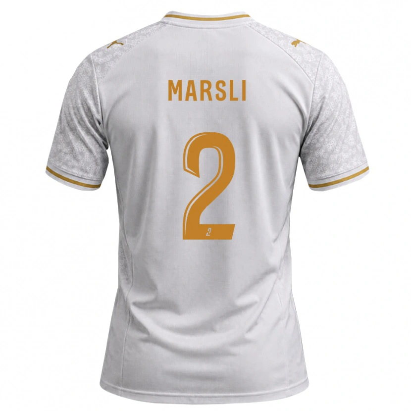 Danxen Homem Camisola Adam Marsli #2 Cinza Dourado Branco Alternativa 2026/27 Camisa
