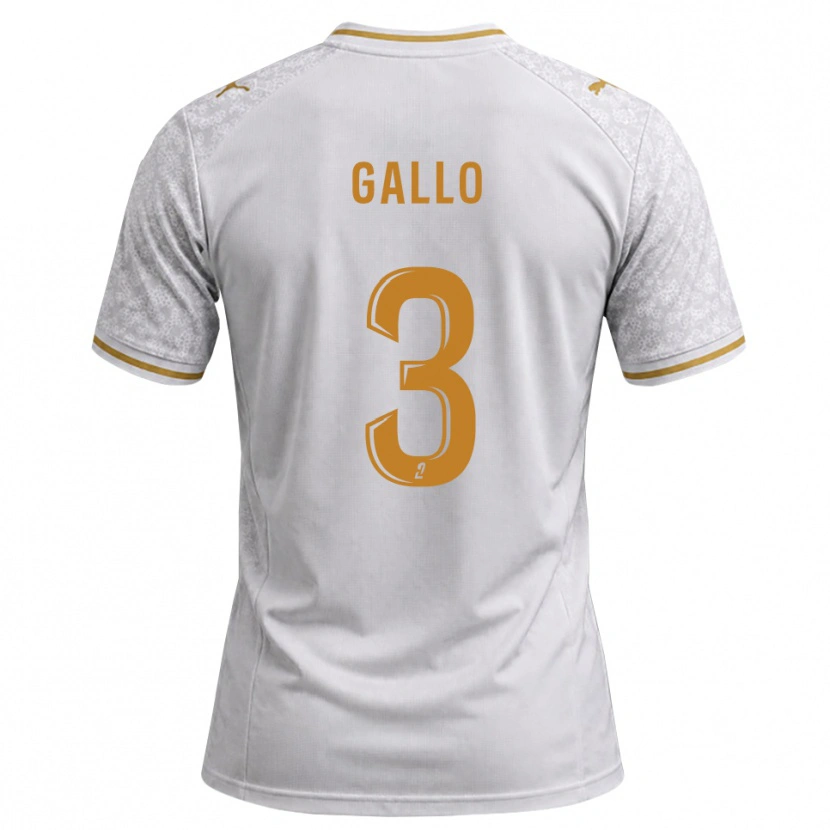 Danxen Homem Camisola Noan Gallo #3 Cinza Dourado Branco Alternativa 2026/27 Camisa