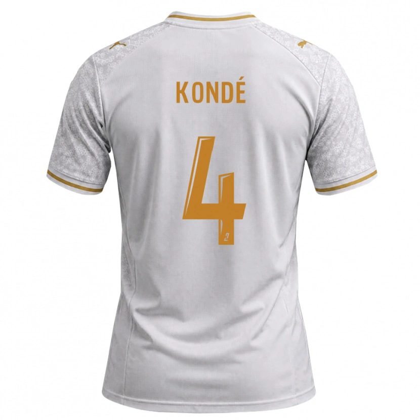 Danxen Homem Camisola Jean-Charles Kondé #4 Cinza Dourado Branco Alternativa 2026/27 Camisa