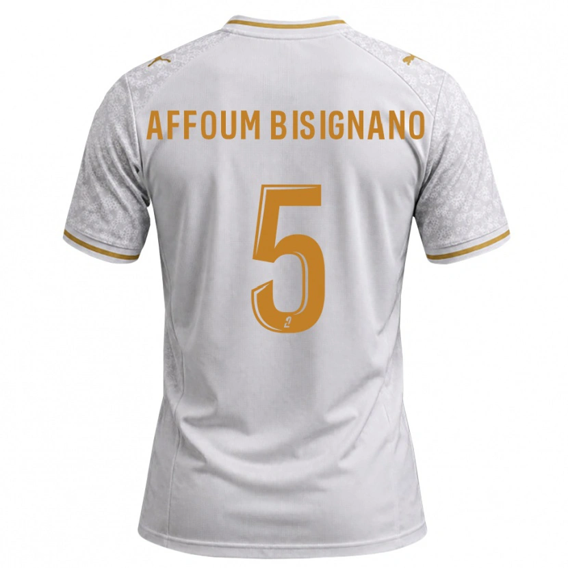 Danxen Homem Camisola Layan Affoum Bisignano #5 Cinza Dourado Branco Alternativa 2026/27 Camisa