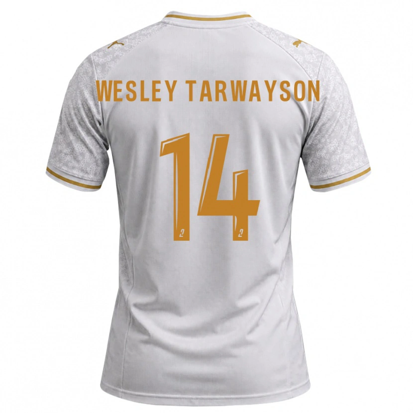 Danxen Homem Camisola James Wesley Tarwayson #14 Cinza Dourado Branco Alternativa 2026/27 Camisa