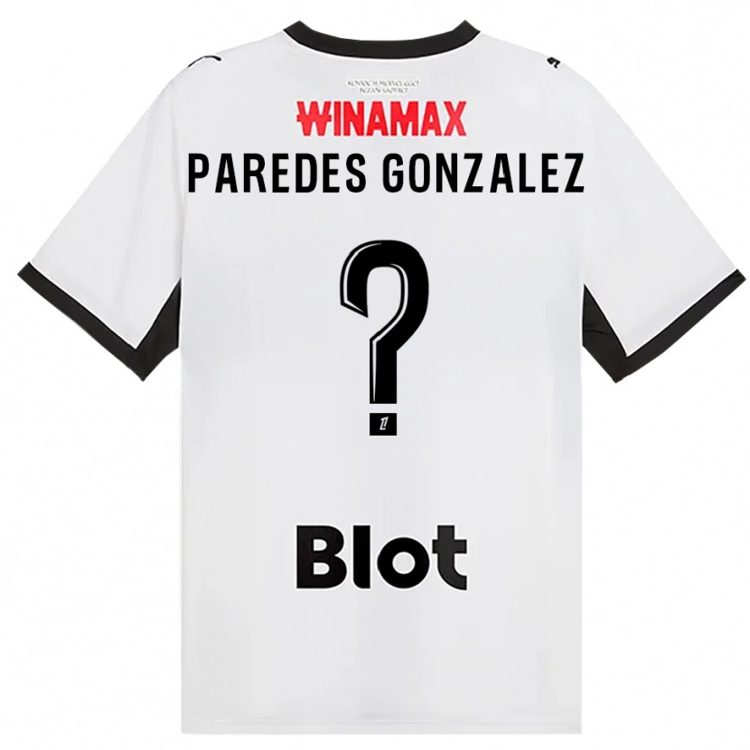 Danxen Homem Camisola Maxime Paredes Gonzalez #0 Preto Branco Vermelho Alternativa 2026/27 Camisa